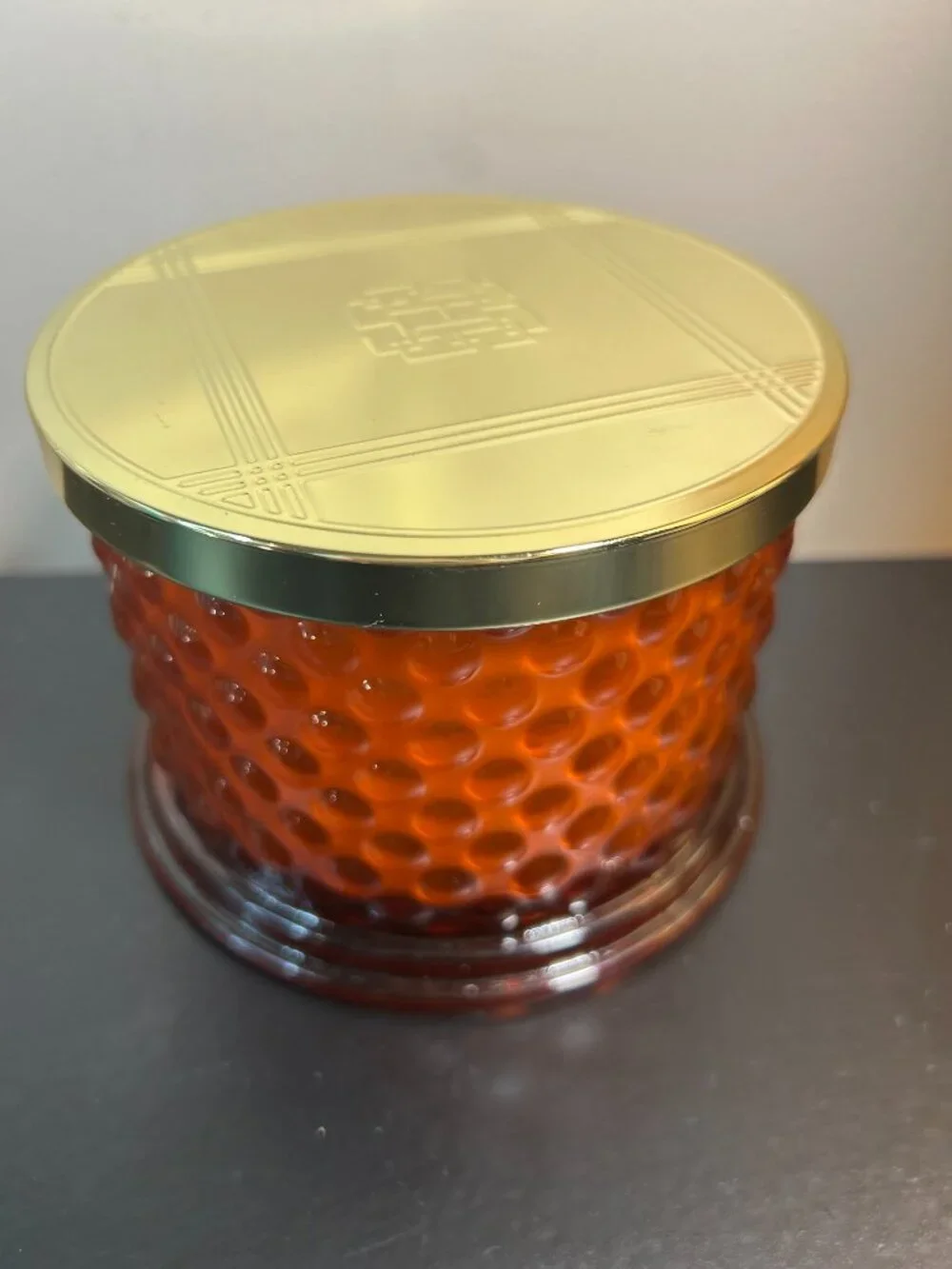 Homeworx by Slatkin Harvest Donut Hobnail Glass 3-Wick Candle 14oz